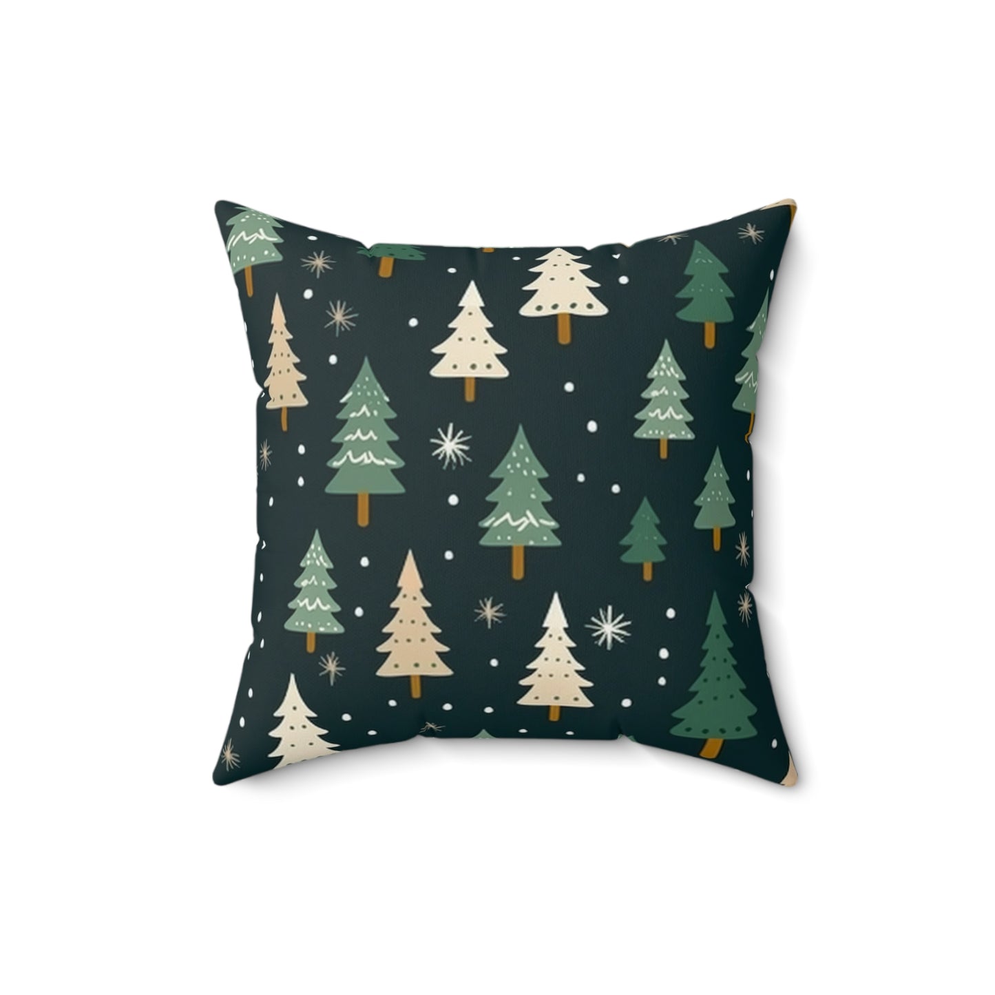 Cozy Holiday Tree Square Pillow - Festive Home Decor