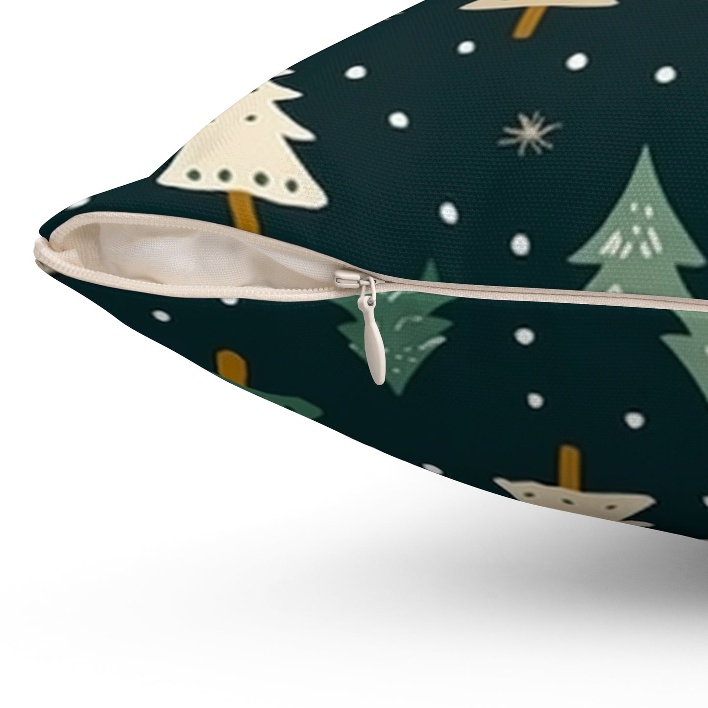 Cozy Holiday Tree Square Pillow - Festive Home Decor