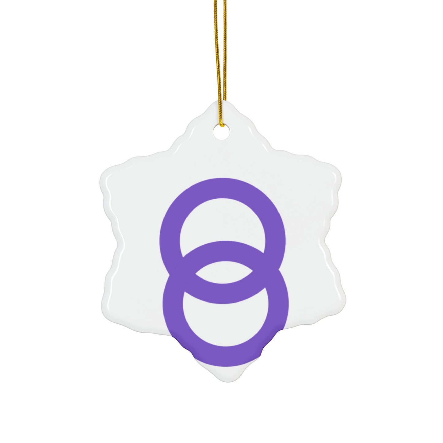 Modern Ceramic Holiday Ornaments - Unique Circular Designs (1, 3, 5, or 10 Pack)