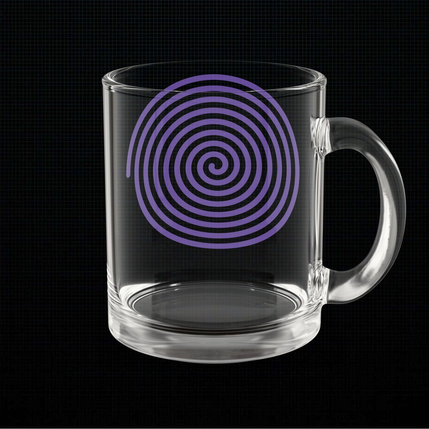 Modern Spiral Glass Mug – 10oz Coffee Cup with Unique Design