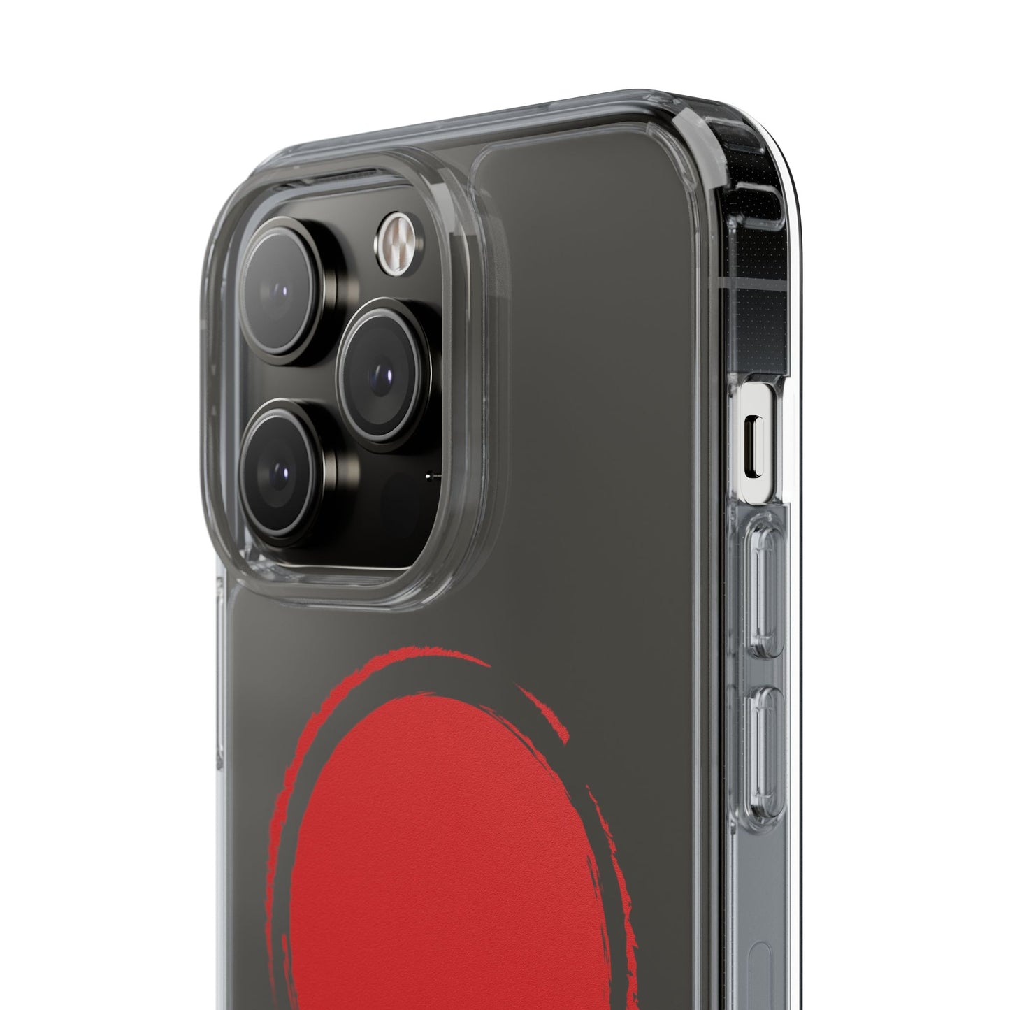 Minimalist Red Circle Clear Phone Case - Sleek & Stylish Protection