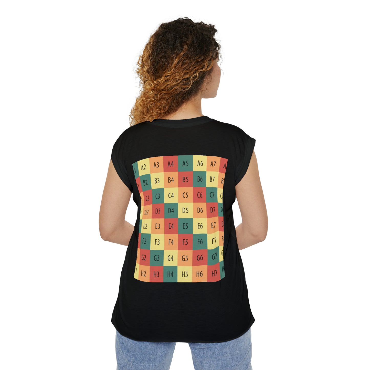 Women’s Flowy Rolled Cuffs Muscle Tee