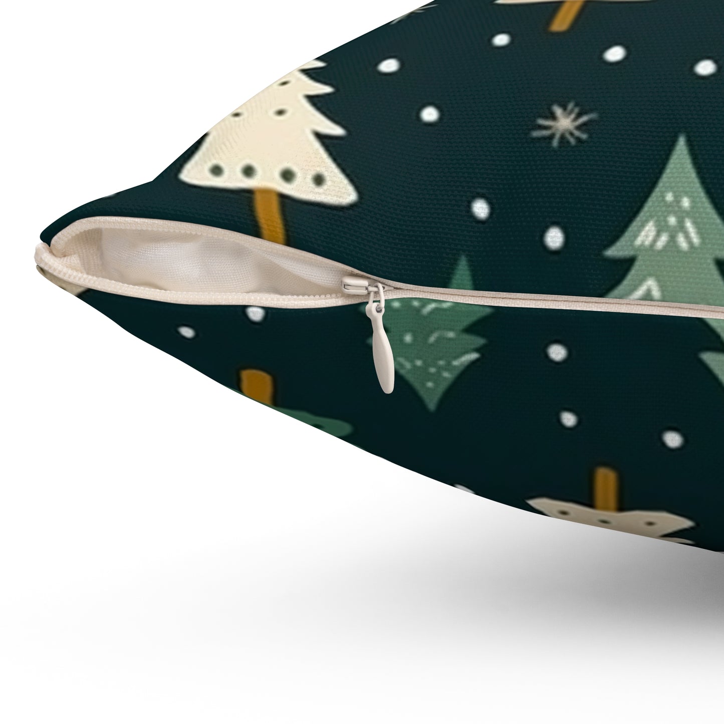 Cozy Holiday Tree Square Pillow - Festive Home Decor