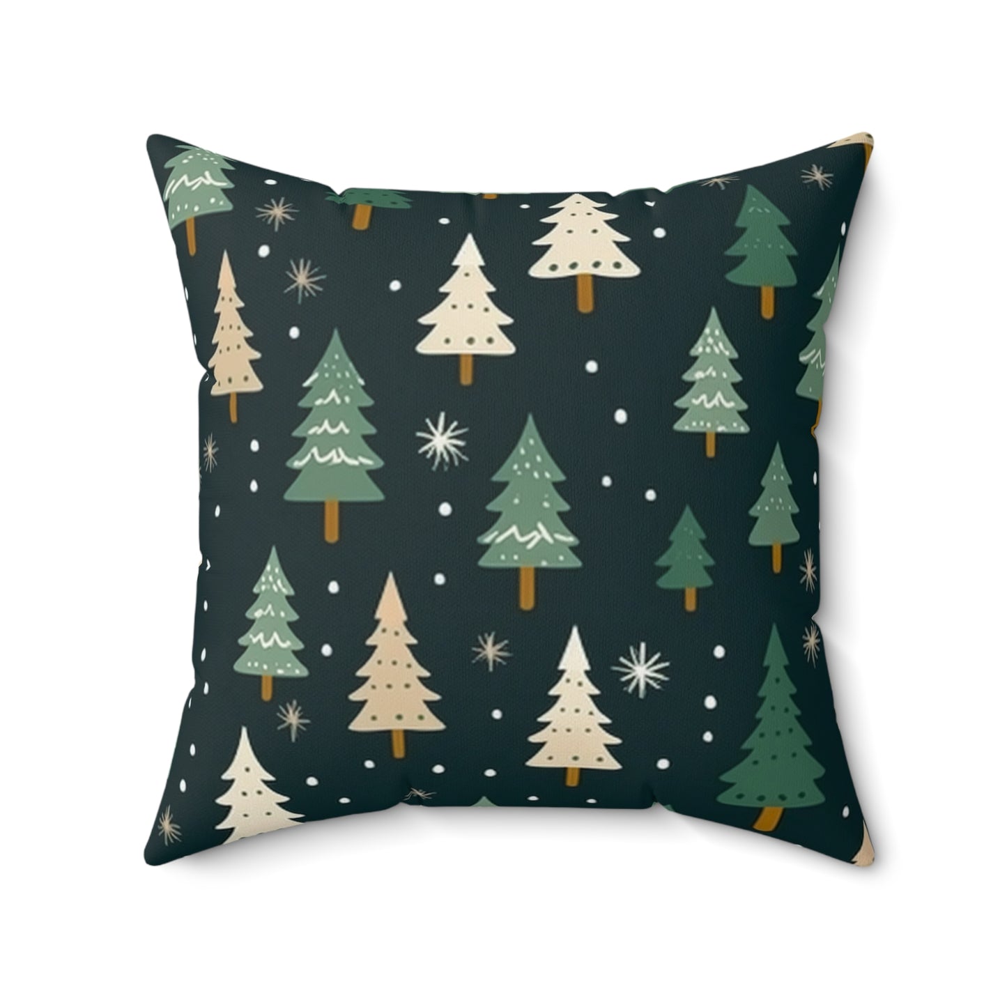 Cozy Holiday Tree Square Pillow - Festive Home Decor