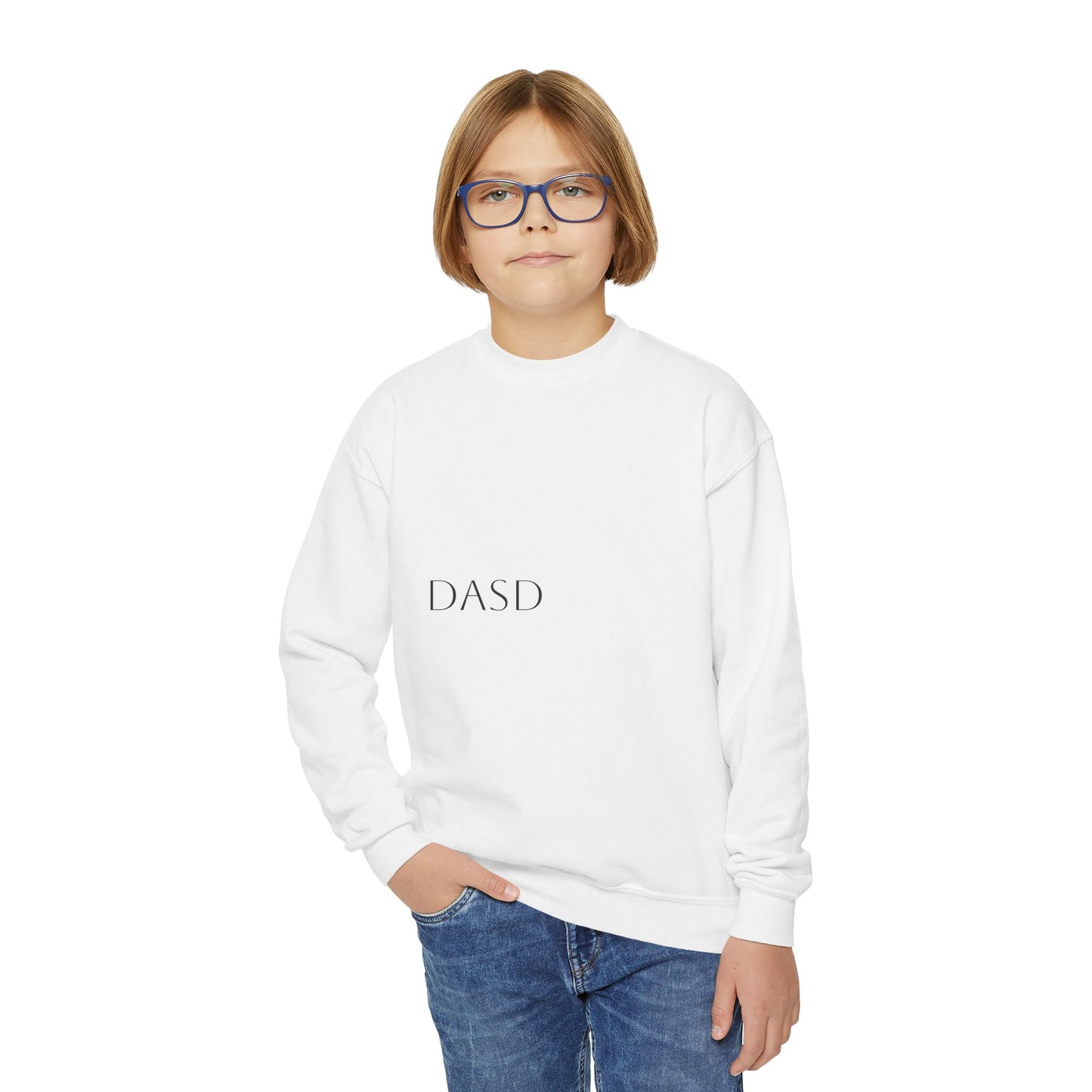 Youth Crewneck Sweatshirt with DASD Design - Cozy, Stylish Apparel for Everyday Wear