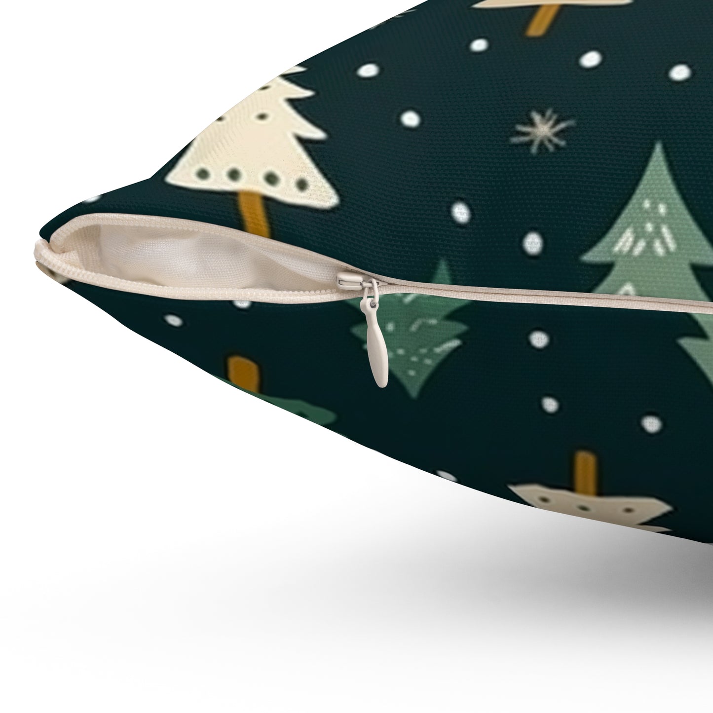 Cozy Holiday Tree Square Pillow - Festive Home Decor