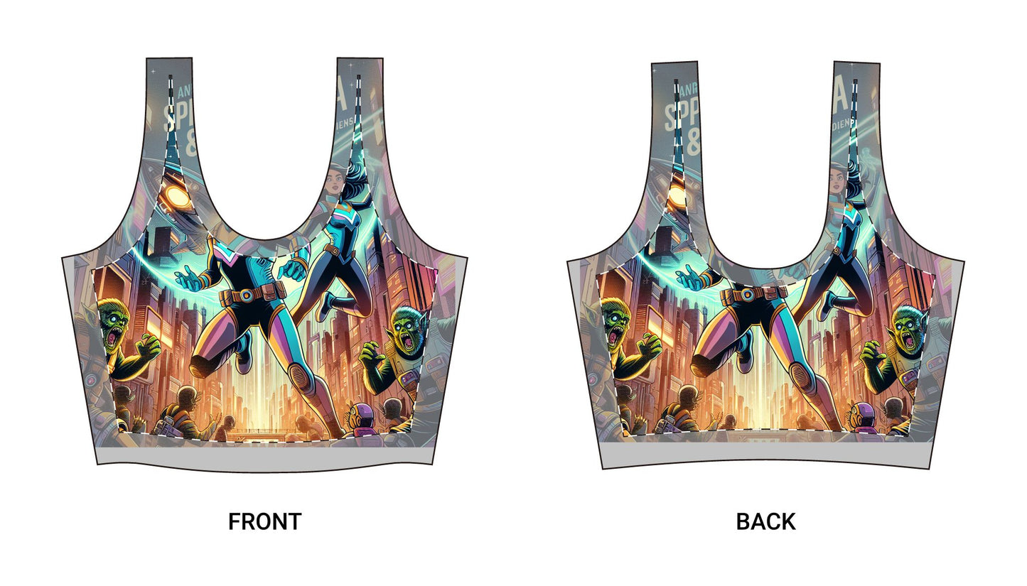 Polyester Sports Bra (AOP)