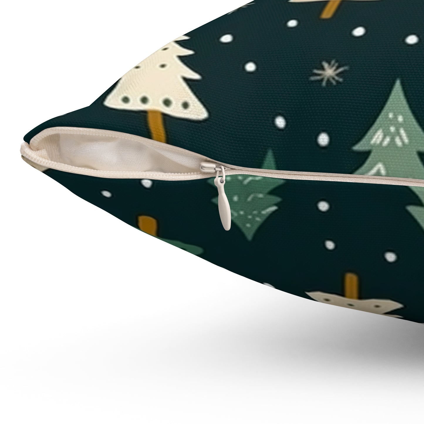 Cozy Holiday Tree Square Pillow - Festive Home Decor