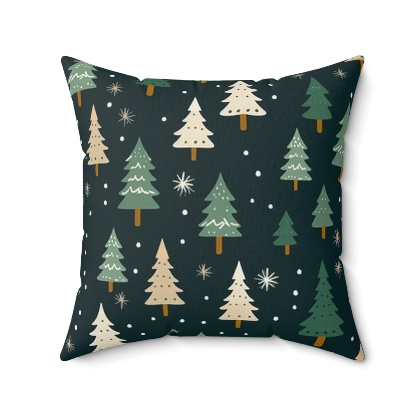 Cozy Holiday Tree Square Pillow - Festive Home Decor