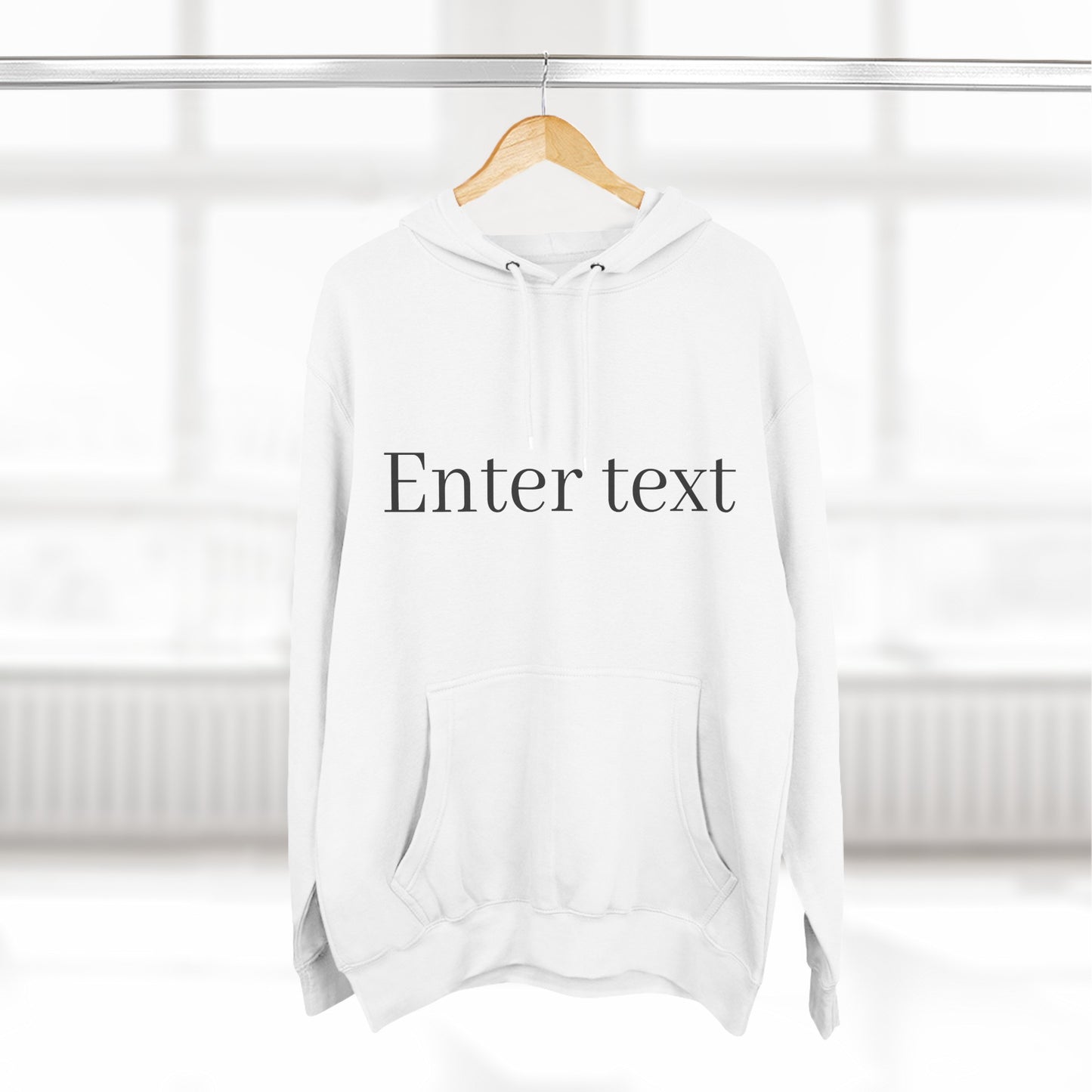 Three-Panel Fleece Hoodie
