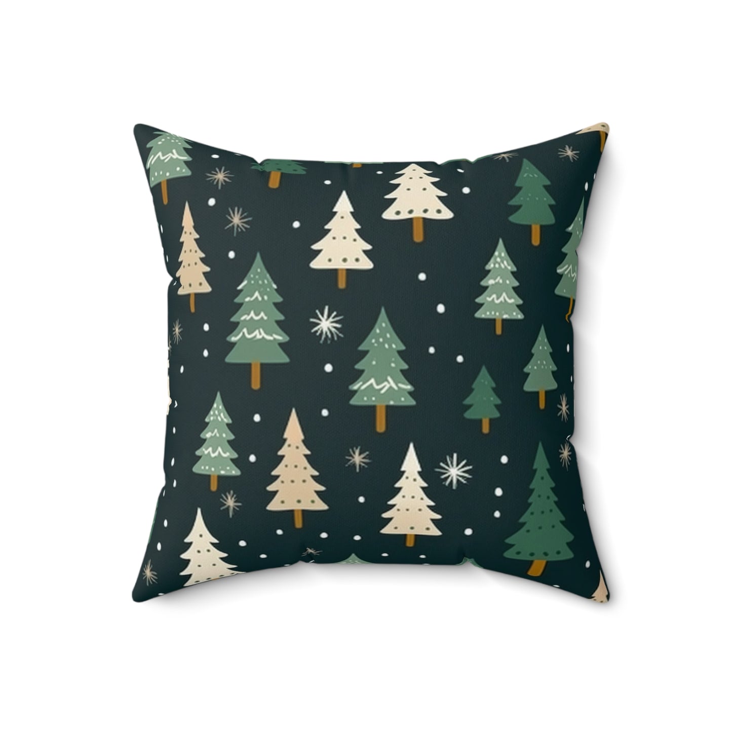 Cozy Holiday Tree Square Pillow - Festive Home Decor