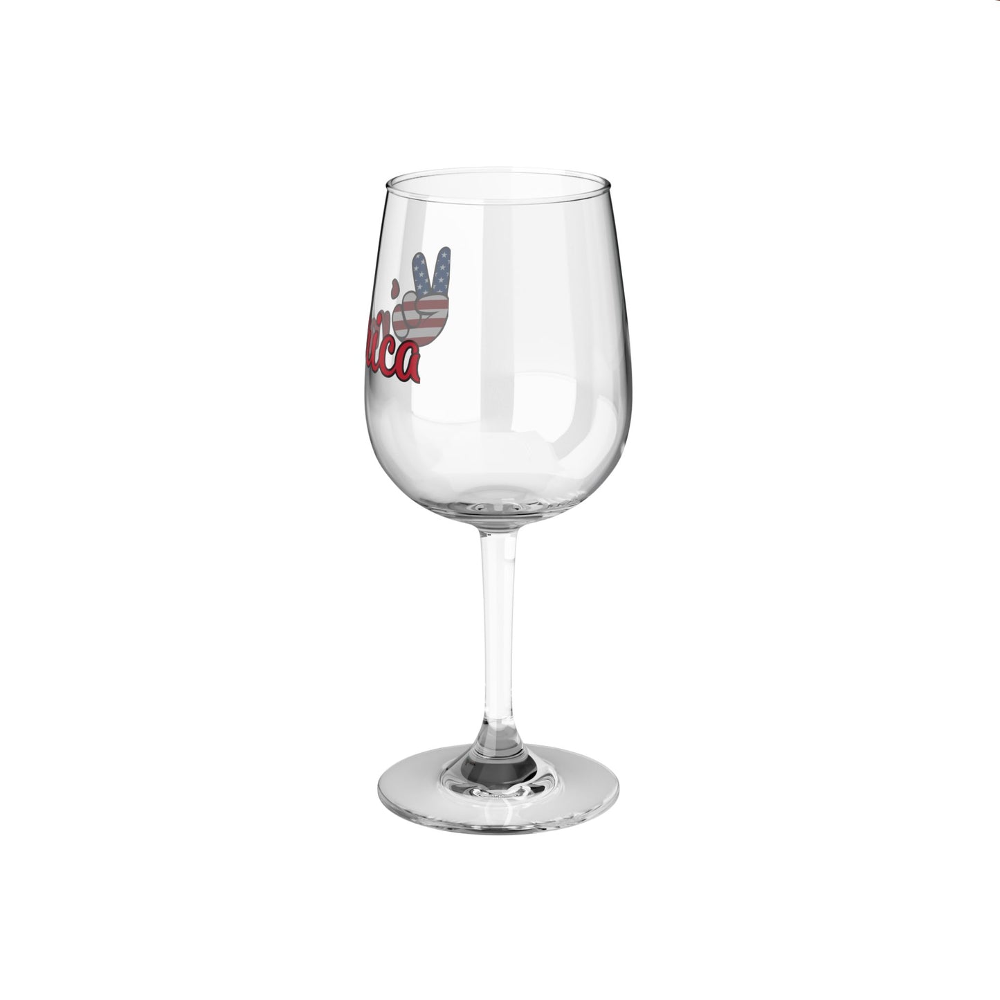 Patriotic Wine Glass - 12oz "Womerica"