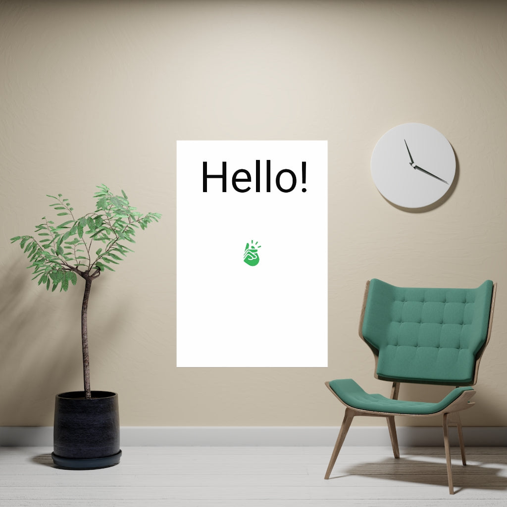 Vertical and horizontal matte posters