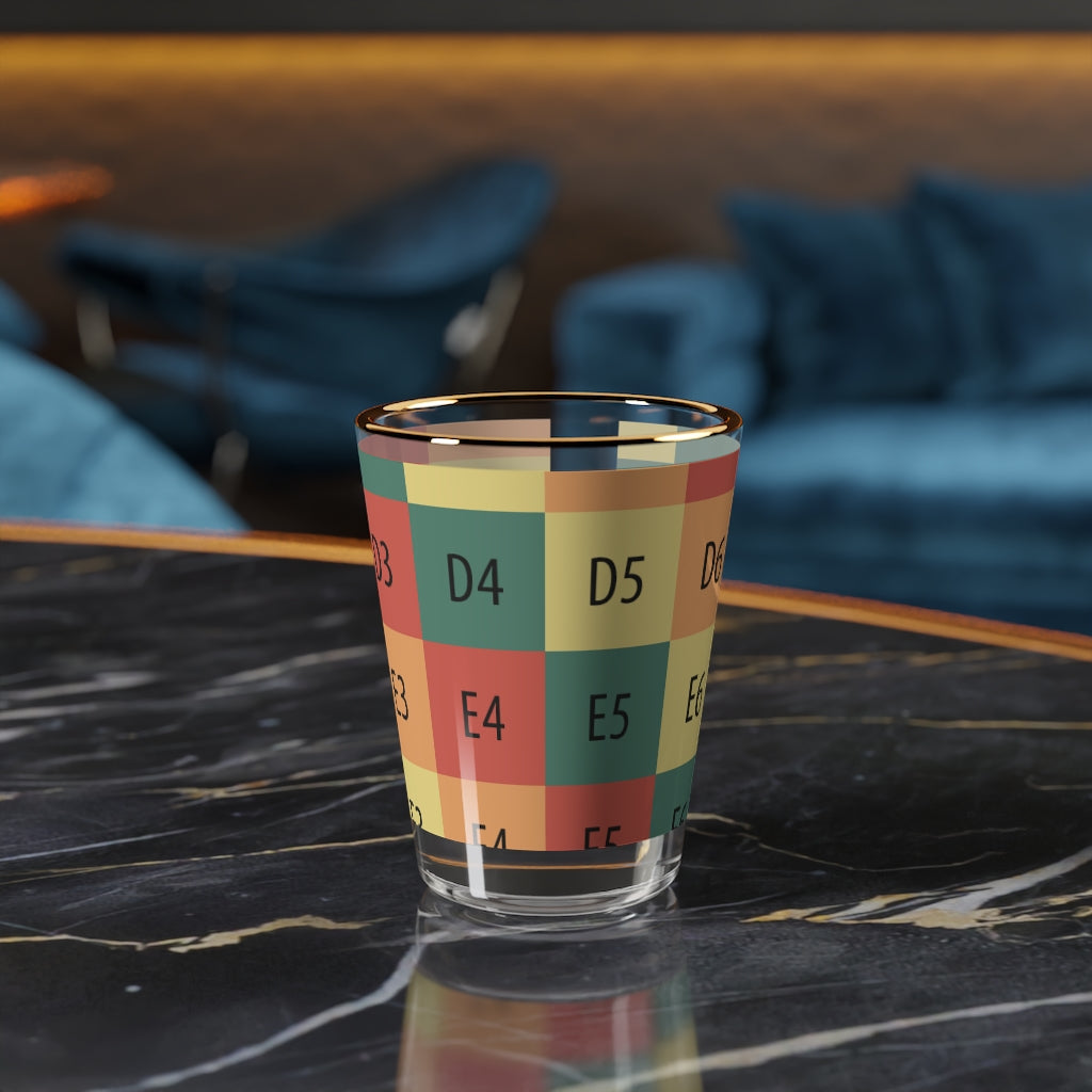 Glass Shot with Gold Rim