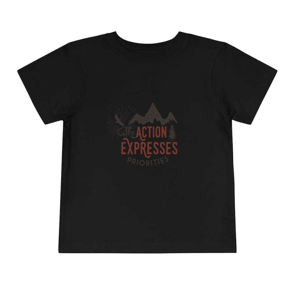 Action Expresses Priorities Kids T-shirt