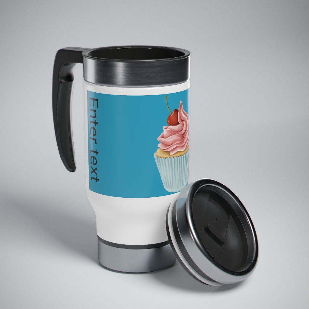 Stainless Steel Travel Mug with Handle, 14oz