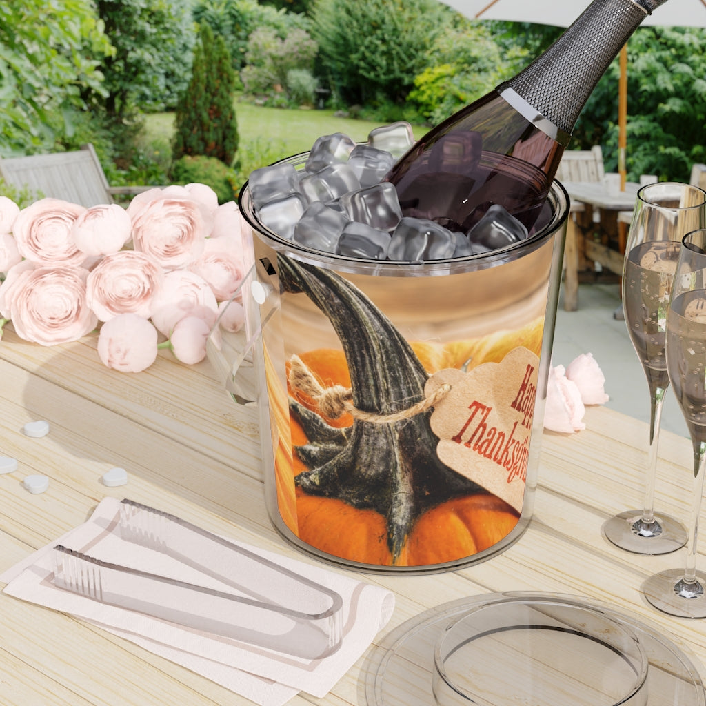 Ice Bucket with Tongs