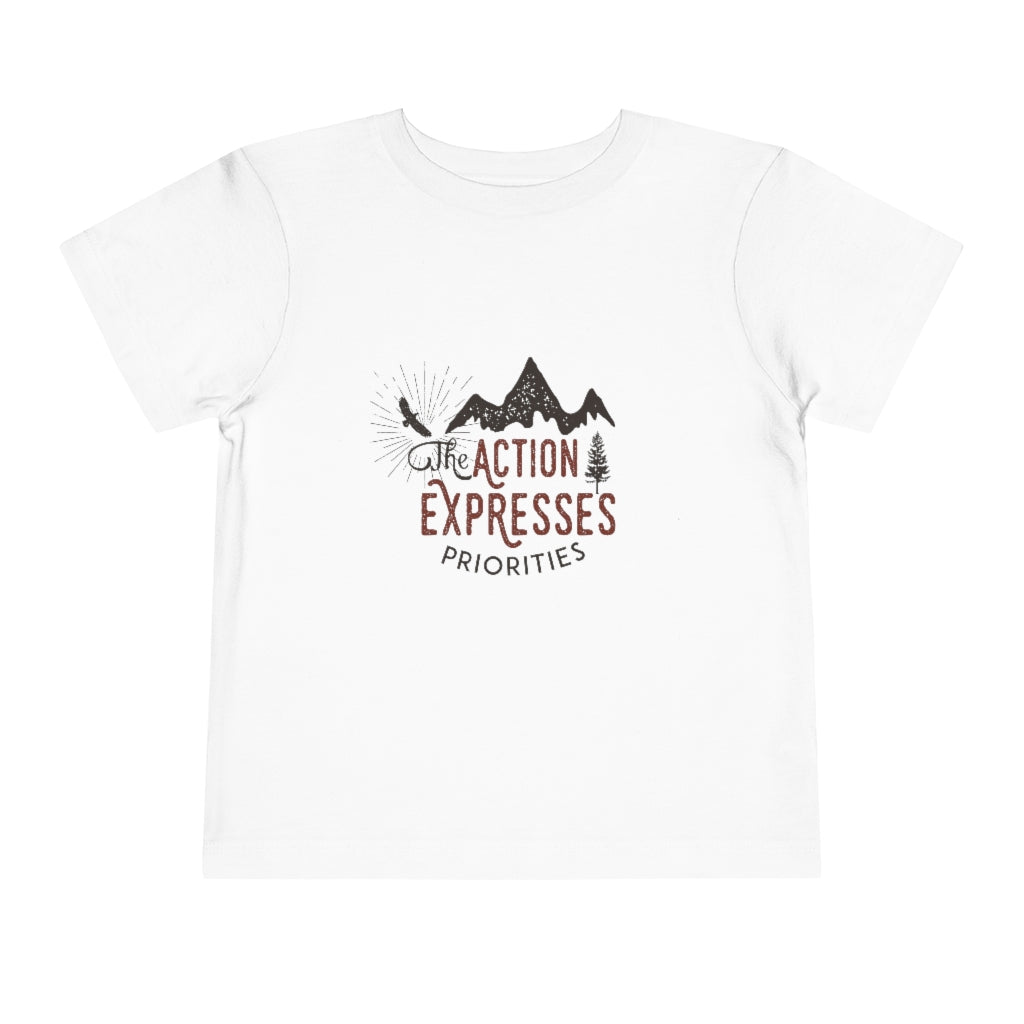 Action Expresses Priorities Kids T-shirt