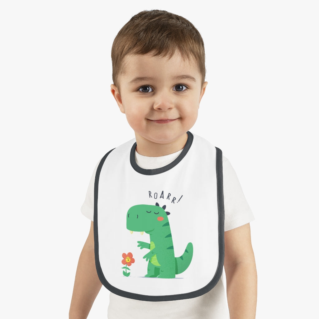 Baby Contrast Trim Jersey Bib