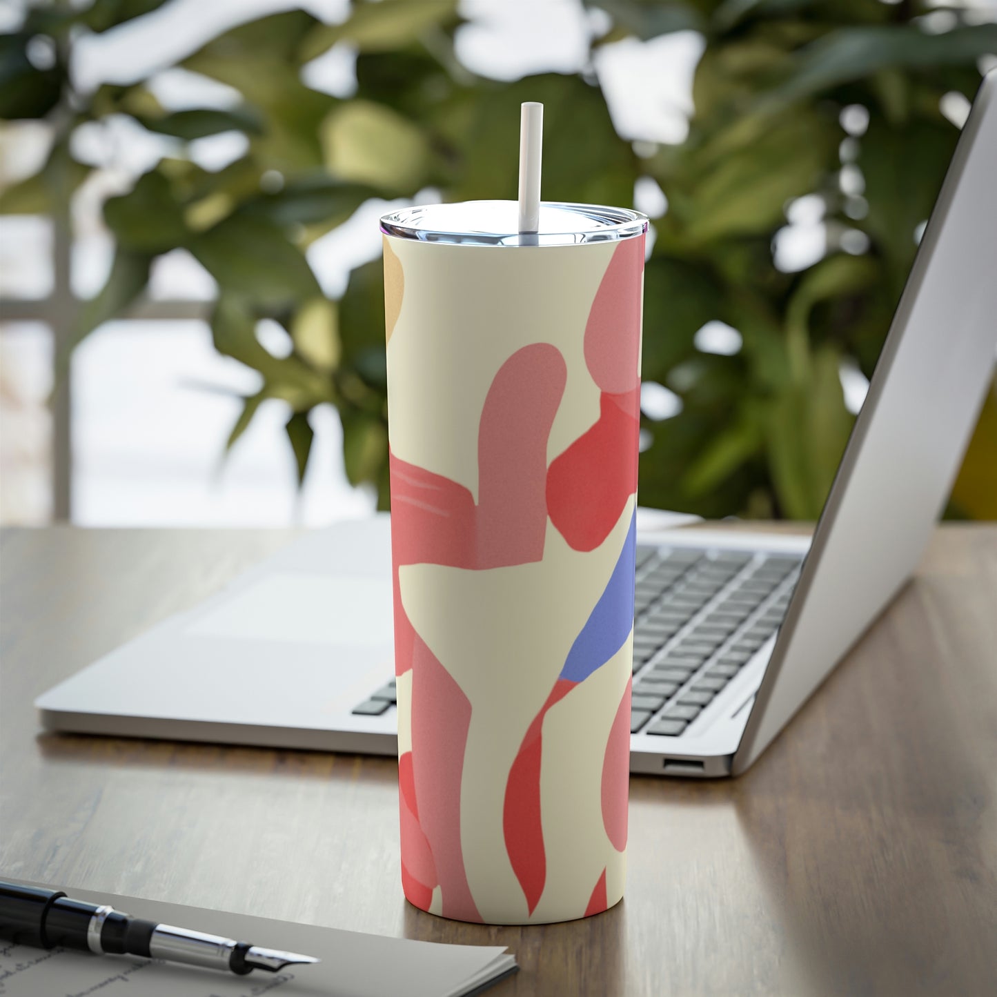 Skinny Steel Tumbler with Straw, 20oz
