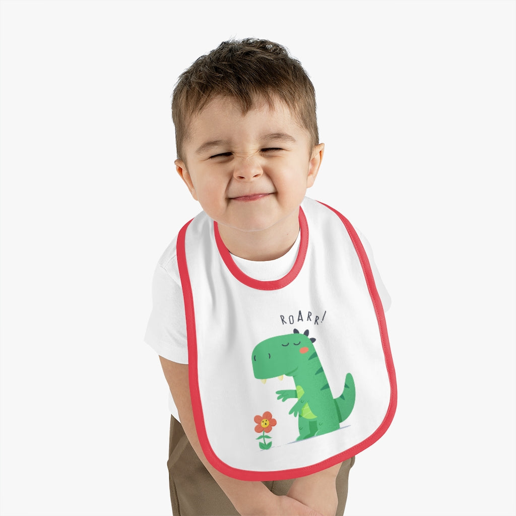 Baby Contrast Trim Jersey Bib
