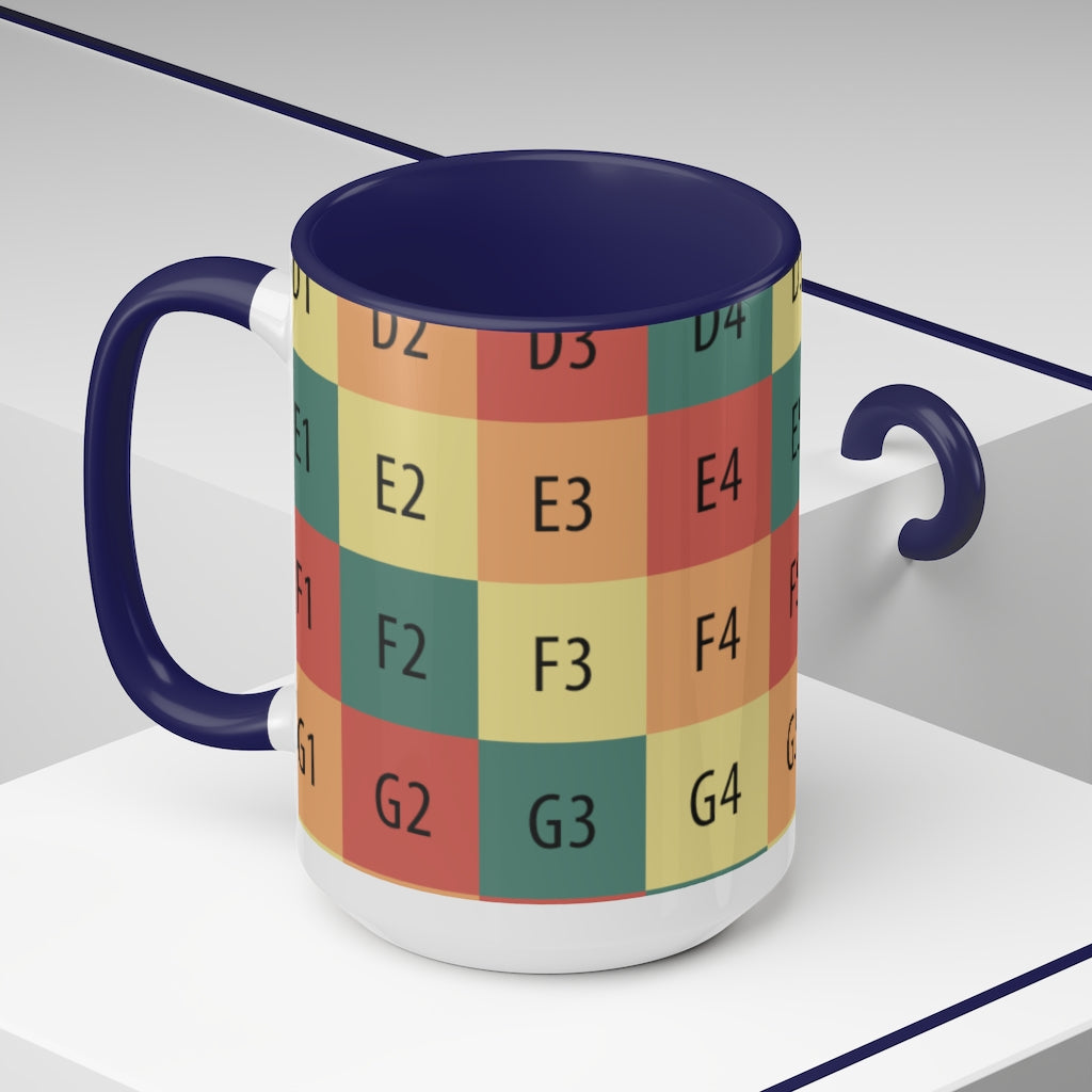 Two-Tone Coffee Mugs, 15oz