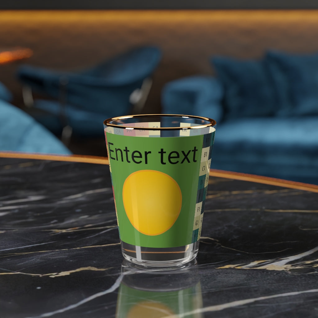 Glass Shot with Gold Rim