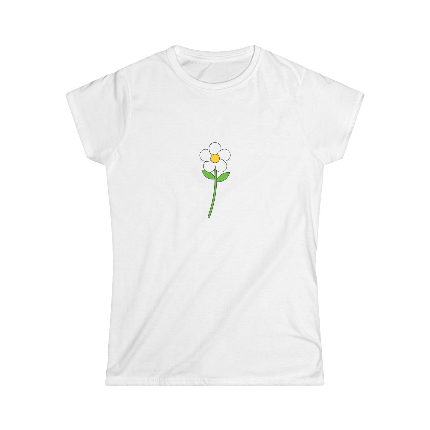 Floral Women's Softstyle Tee - Cute Flower Graphic T-Shirt