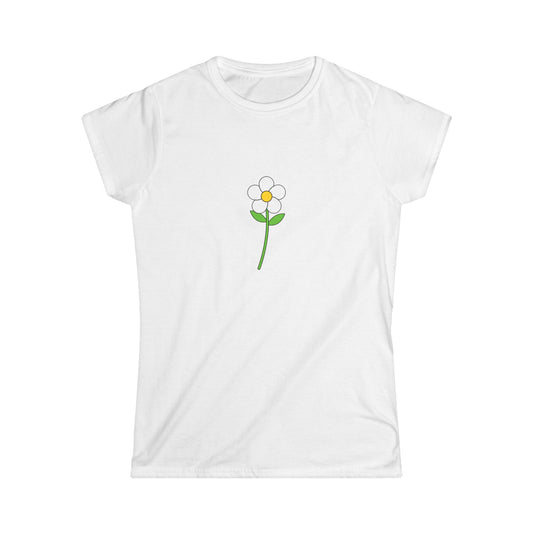Floral Women's Softstyle Tee - Cute Flower Graphic T-Shirt