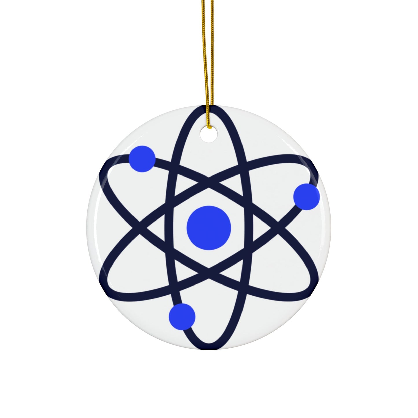 Double-Sided Decorative Ceramic Ornaments – Science & Heart Designs for Holidays