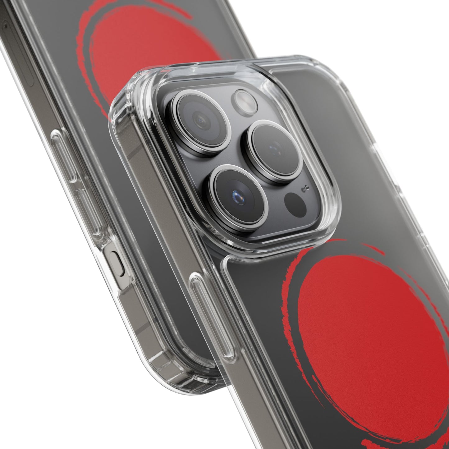 Minimalist Red Circle Clear Phone Case - Sleek & Stylish Protection