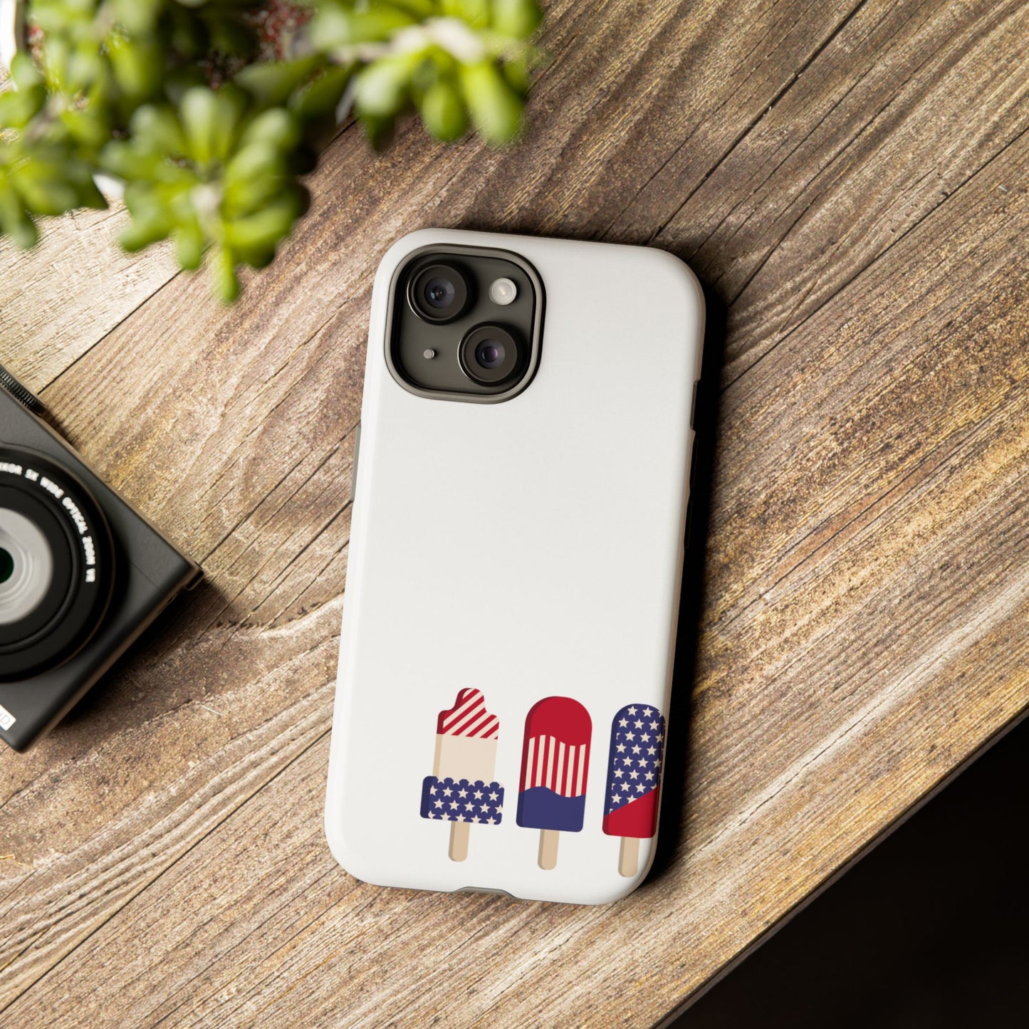 Patriotic Phone Case - Tough Cases with Ice Cream Popsicle Design