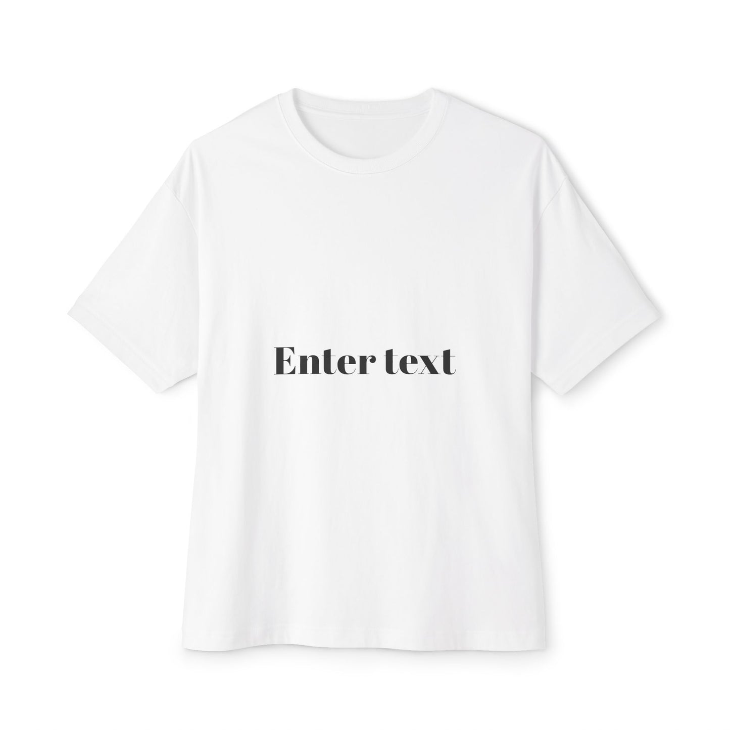 Personalized Unisex Oversized Boxy Tee - Customizable Text Apparel