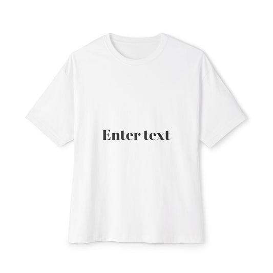 Personalized Unisex Oversized Boxy Tee - Customizable Text Apparel