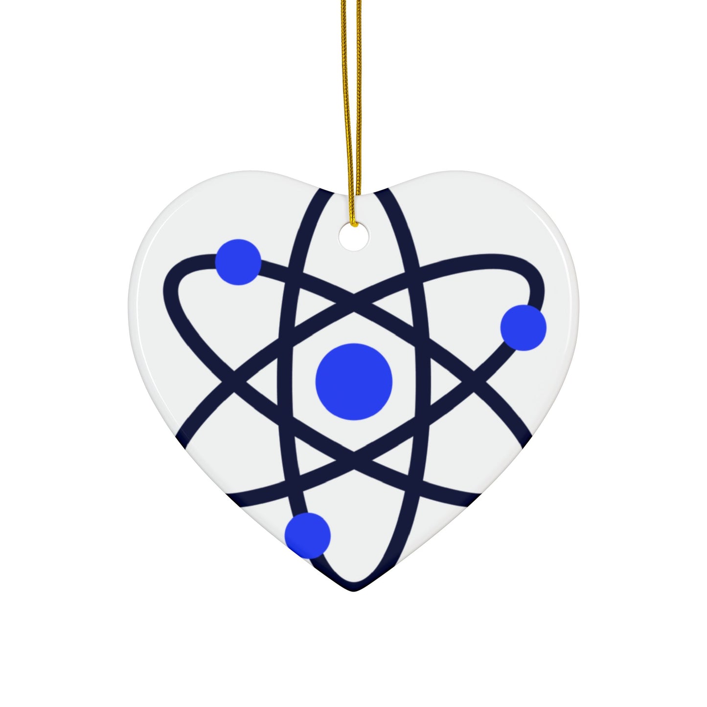 Double-Sided Decorative Ceramic Ornaments – Science & Heart Designs for Holidays