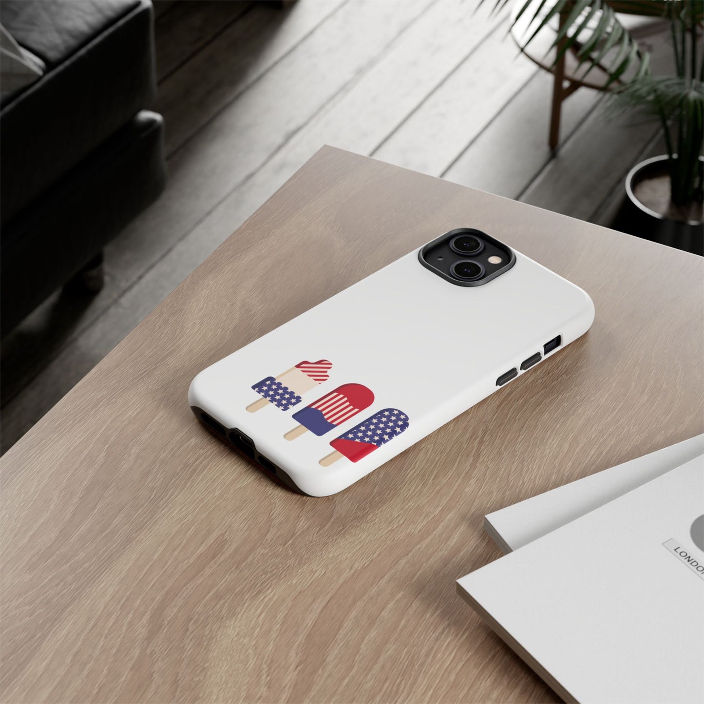 Patriotic Phone Case - Tough Cases with Ice Cream Popsicle Design