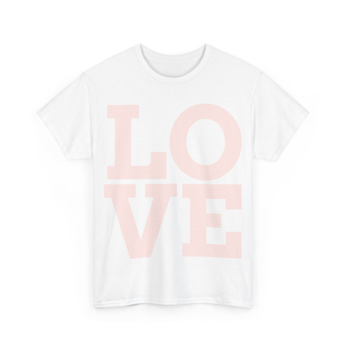 Unisex Heavy Cotton Tee - 'LOVE' Graphic Shirt for Casual Comfort
