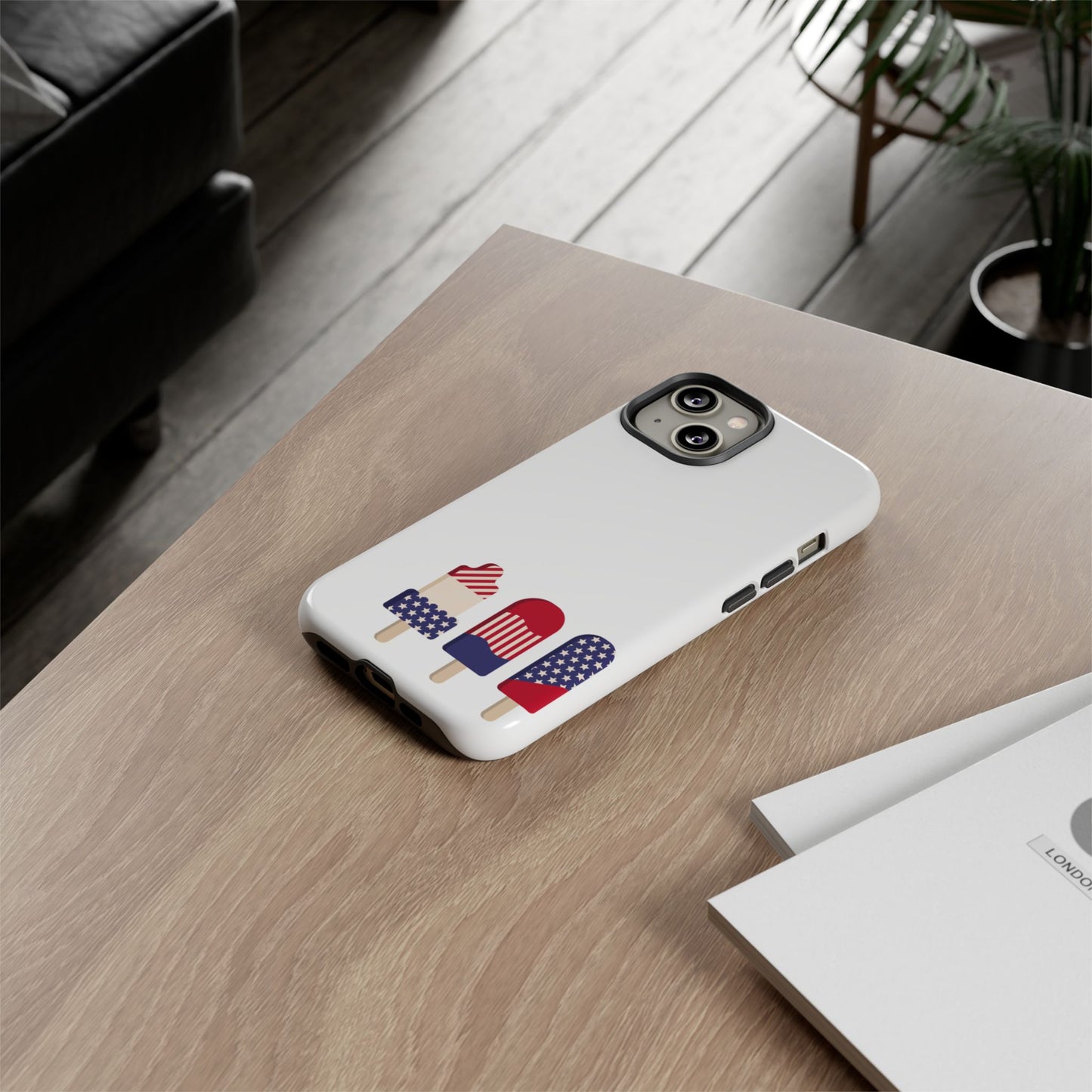 Patriotic Phone Case - Tough Cases with Ice Cream Popsicle Design