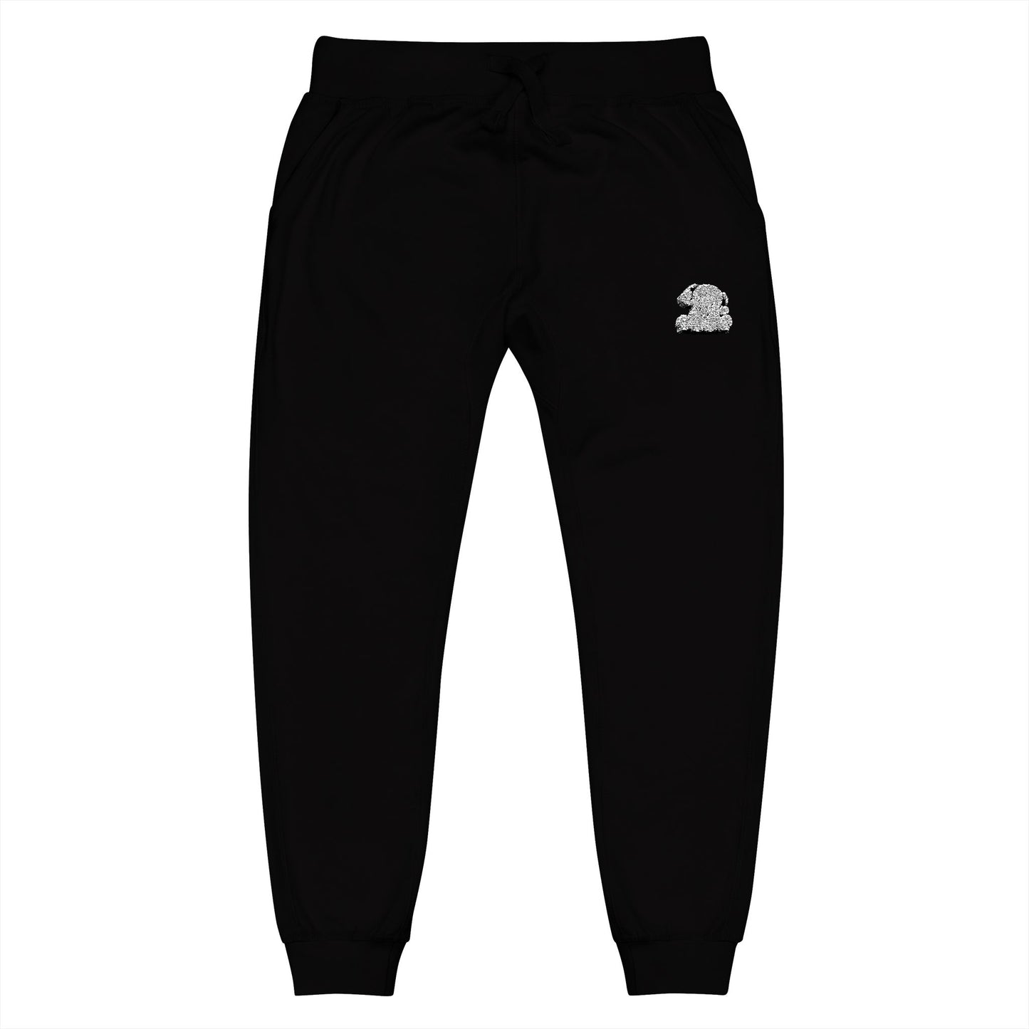 Cozy Embroidered Unisex Fleece Sweatpants - Perfect for Relaxation & Everyday Wear