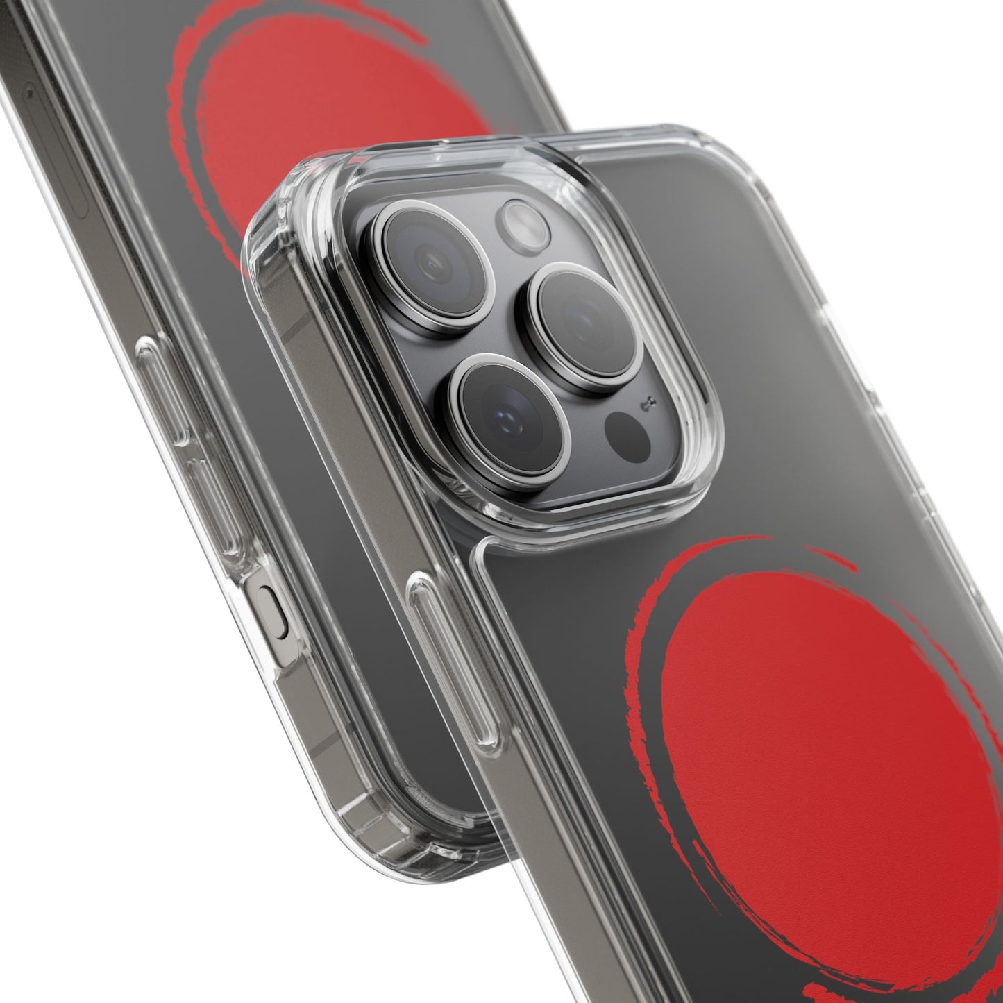 Minimalist Red Circle Clear Phone Case - Sleek & Stylish Protection