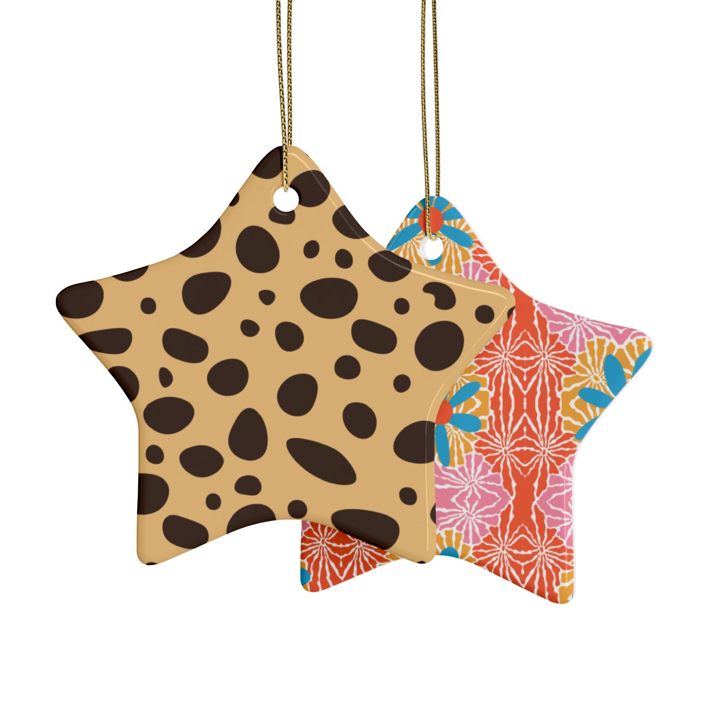 Vibrant Ceramic Heart Ornaments for Holidays & Celebrations - Pack of 1, 5, 10, or 20