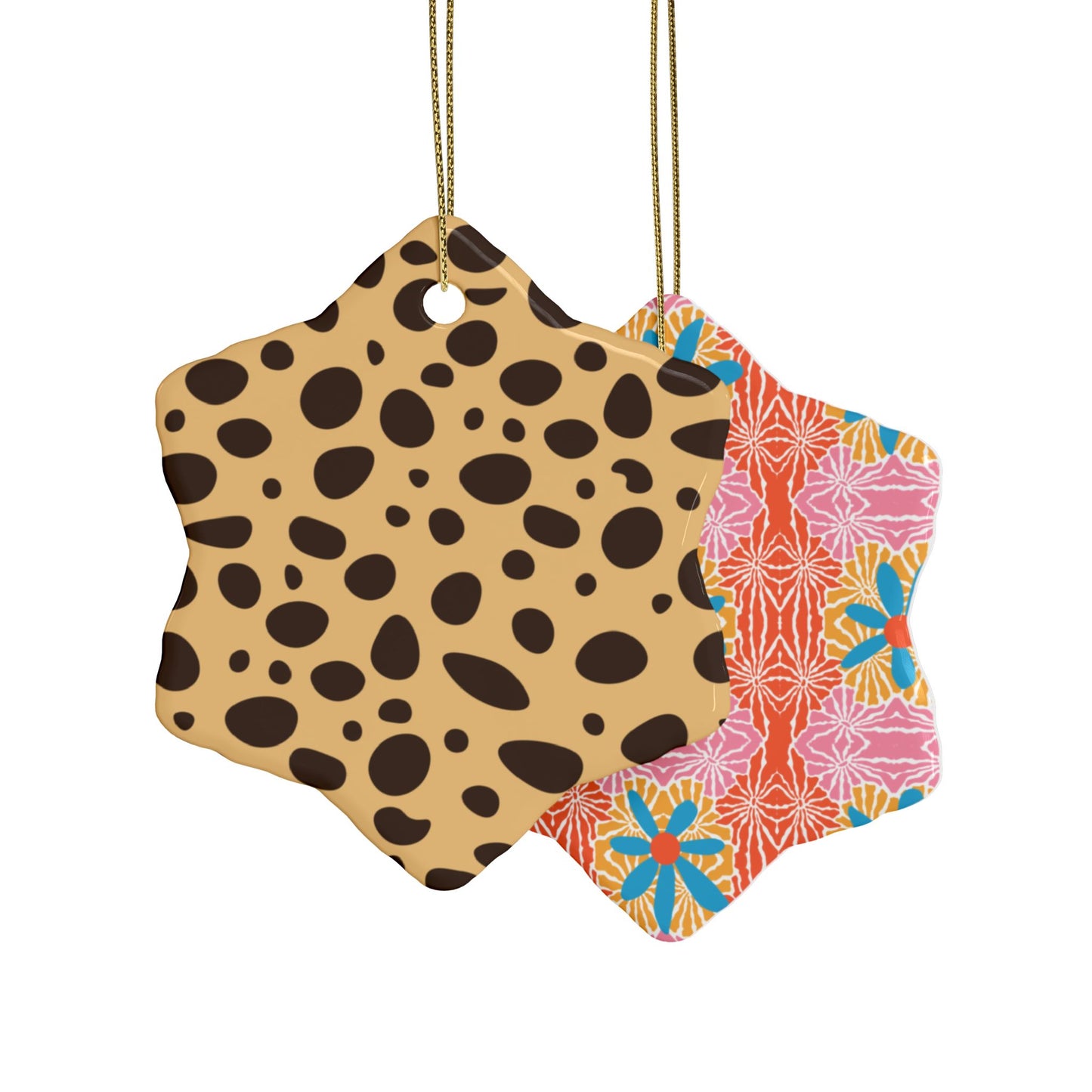 Vibrant Ceramic Heart Ornaments for Holidays & Celebrations - Pack of 1, 5, 10, or 20