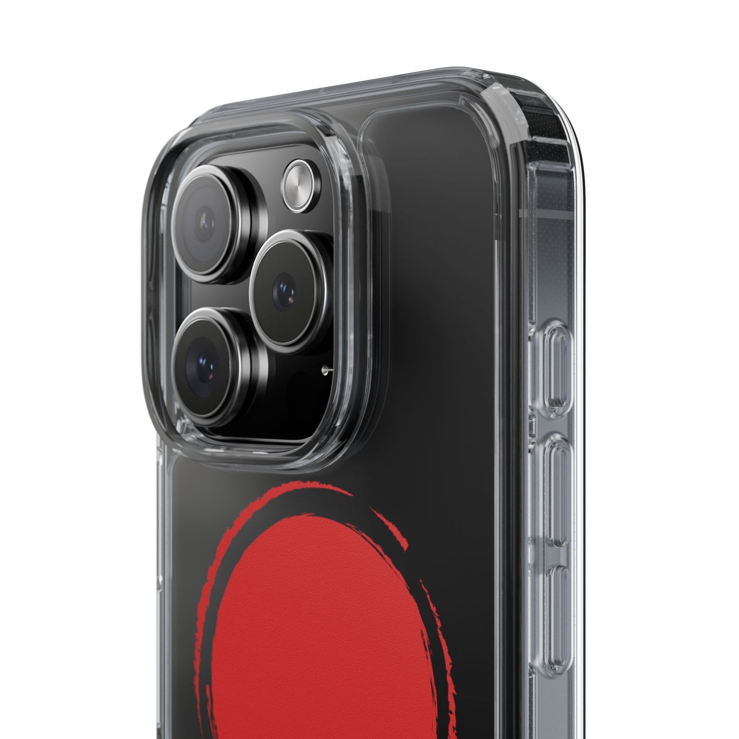 Minimalist Red Circle Clear Phone Case - Sleek & Stylish Protection