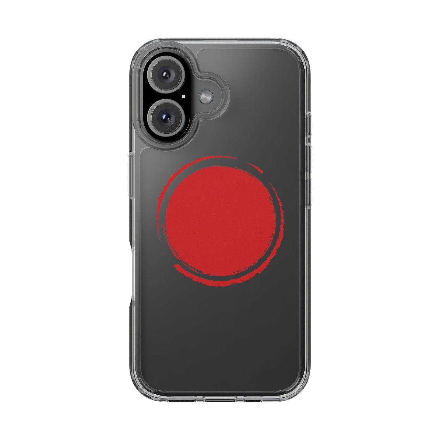 Minimalist Red Circle Clear Phone Case - Sleek & Stylish Protection
