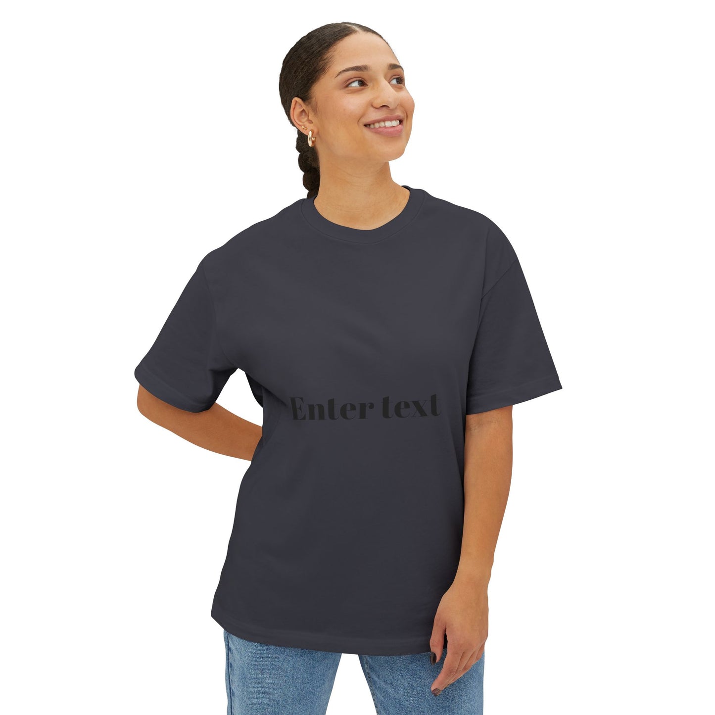 Personalized Unisex Oversized Boxy Tee - Customizable Text Apparel