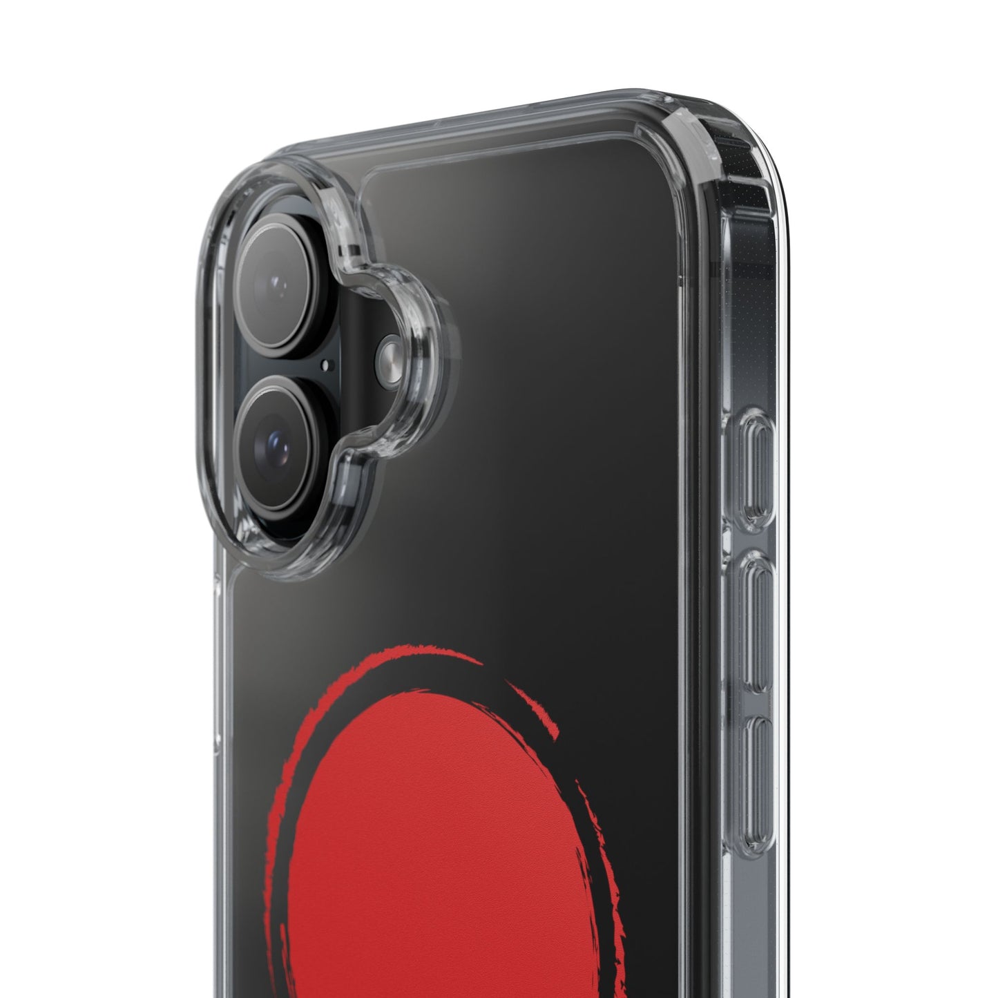 Minimalist Red Circle Clear Phone Case - Sleek & Stylish Protection