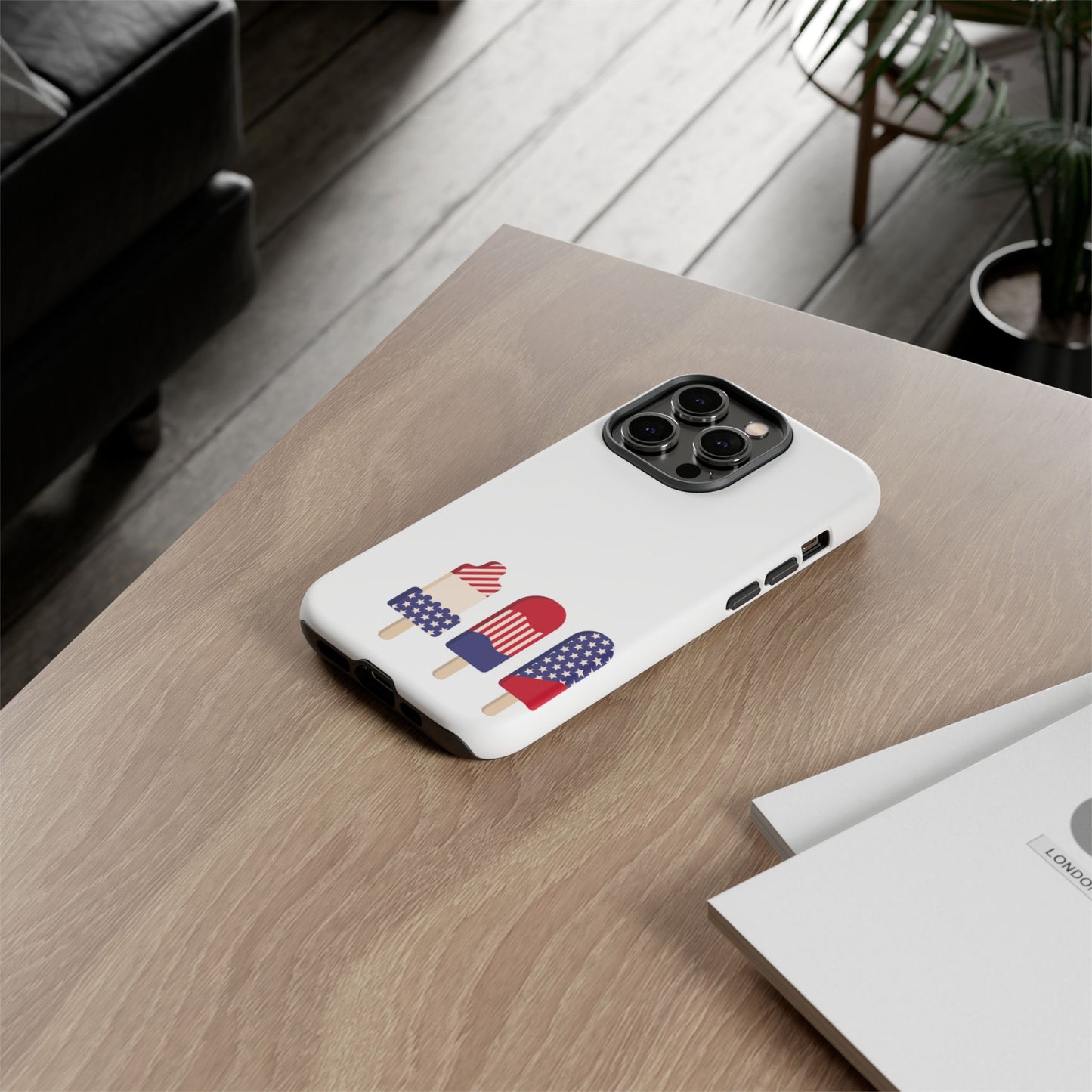 Patriotic Phone Case - Tough Cases with Ice Cream Popsicle Design