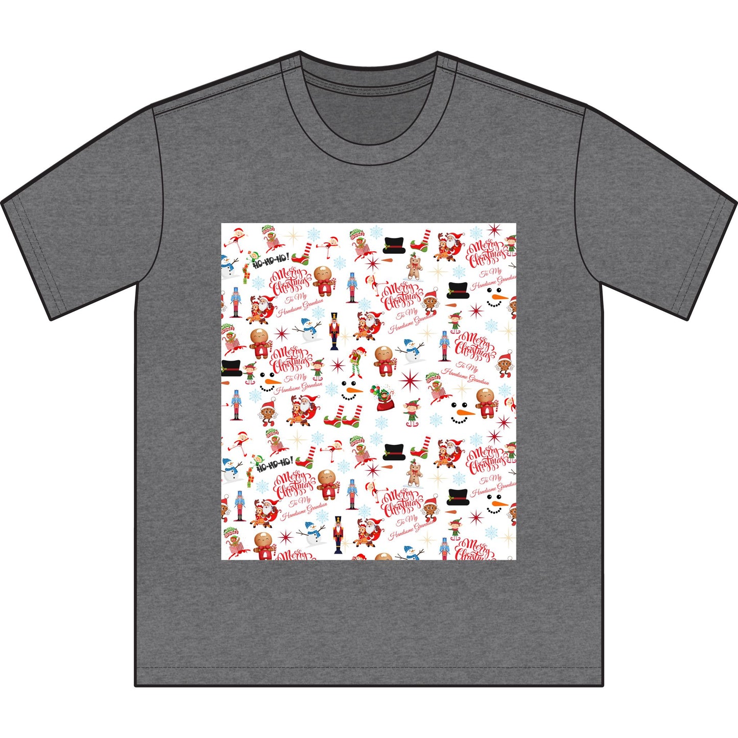 Festive Holiday Unisex Sueded T-Shirt with Cheerful Characters