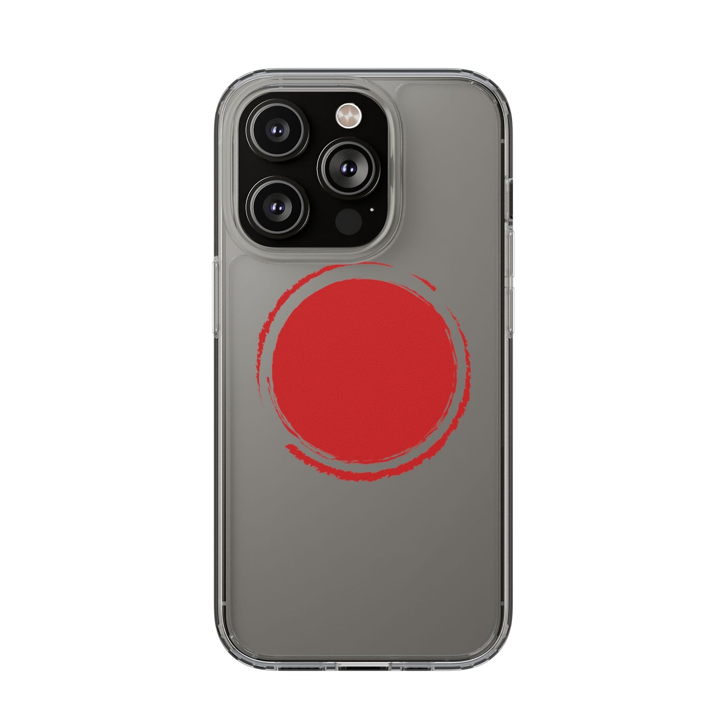 Minimalist Red Circle Clear Phone Case - Sleek & Stylish Protection