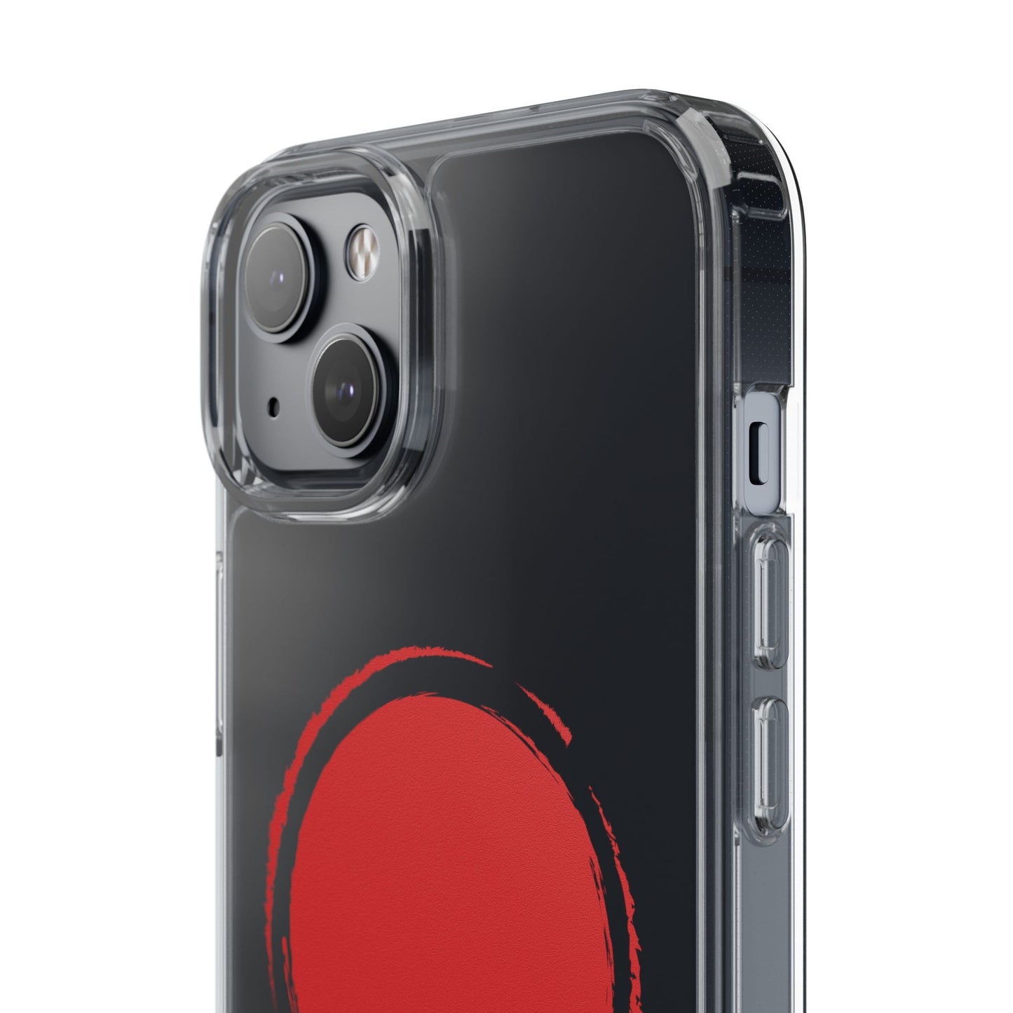Minimalist Red Circle Clear Phone Case - Sleek & Stylish Protection